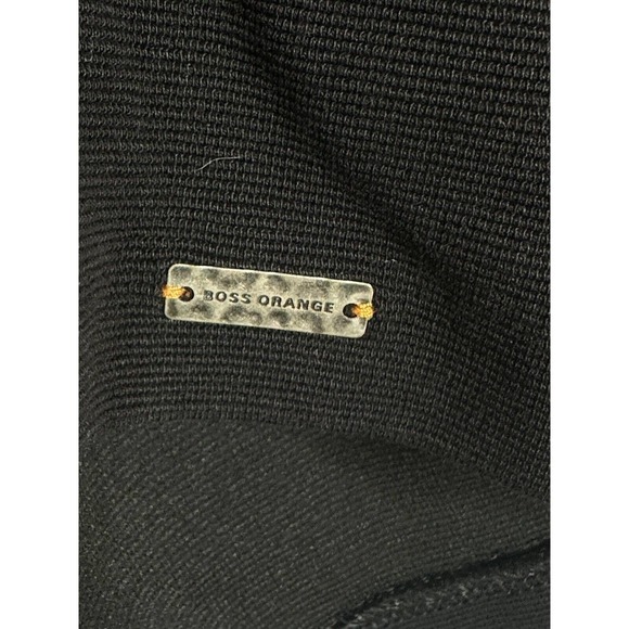 BOSS by HUGO BOSS Women Black Short Sleeve Hi Low Ruffle T Shirt Blouse Sz M - Picture 4 of 8